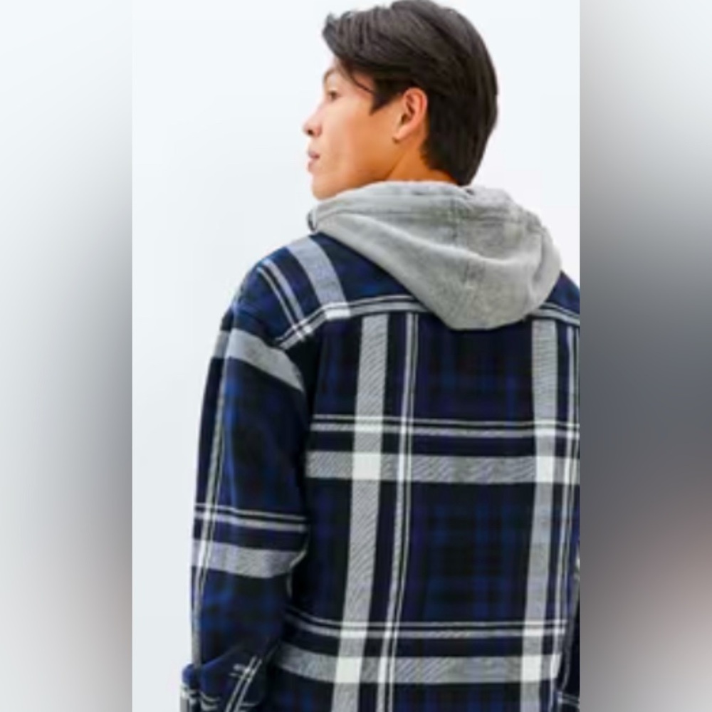 EUC American Eagle Heavyweight Hooded Flannel